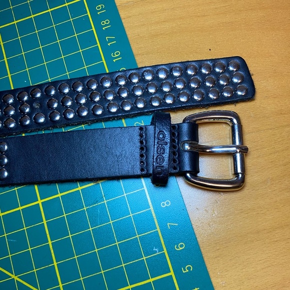 Vintage Olson studded leather belt - Picture 2 of 5